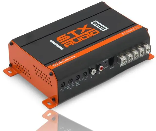 Alt view image 2 of 5 - STX Audio STX1000.1D 1000-Watt Monoblock Class D Amplifier, 1 Ohm Stable, 600W RMS, MOSFET Circuit Design, Adjustable Bass Boost and LPF for Car Audio Systems