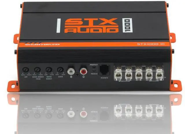 Alt view image 3 of 5 - STX Audio STX1000.1D 1000-Watt Monoblock Class D Amplifier, 1 Ohm Stable, 600W RMS, MOSFET Circuit Design, Adjustable Bass Boost and LPF for Car Audio Systems