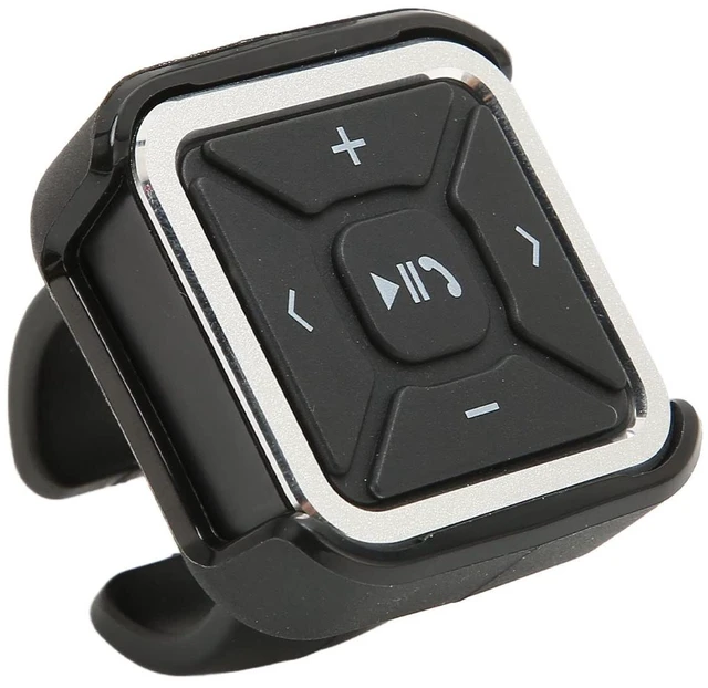 Alt view image 4 of 5 - Bluetooth Media Remote - Wireless Water Proof Music Controller with Volume Control for Car, Motorcycle, Bike Steering Wheel - Compatible with iOS & Android(Black)