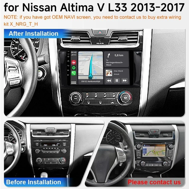 Alt view image 2 of 5 - Car Stereo for Nissan Altima V L33 2013-2017, Wireless CarPlay Android Auto