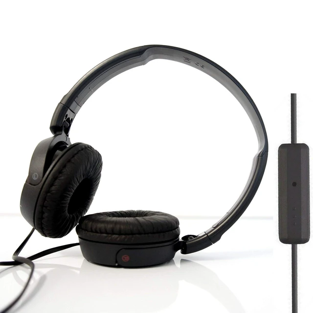 Alt view image 2 of 3 - SONY Over Ear Best Stereo Portable Headphones Headset for Apple iPhone iPod/Samsung Galaxy / mp3 Player / 3.5mm Jack Plug Cell Phone with Mic (black)