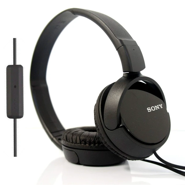Alt view image 3 of 3 - SONY Over Ear Best Stereo Portable Headphones Headset for Apple iPhone iPod/Samsung Galaxy / mp3 Player / 3.5mm Jack Plug Cell Phone with Mic (black)