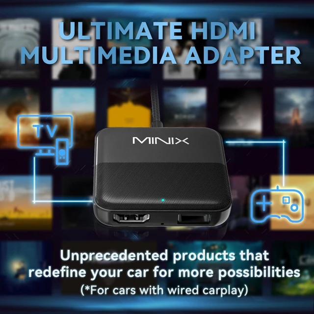 Alt view image 4 of 5 - MINIX Car TV Mate Only for Cars with Factory Wired CarPlay Function HDMI Converter HDMI Multimedia Adapter for Fire TV Stick Gaming Laptop Switch Screen Throwers DVD Set-top Boxes 2.4GHz WiFi