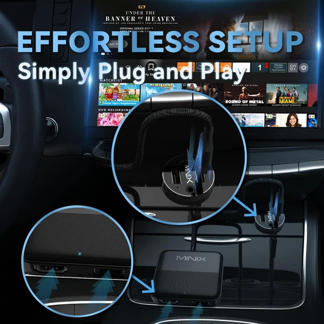 Alt view image 3 of 5 - MINIX Car TV Mate Only for Cars with Factory Wired CarPlay Function HDMI Converter HDMI Multimedia Adapter for Fire TV Stick Gaming Laptop Switch Screen Throwers DVD Set-top Boxes 2.4GHz WiFi