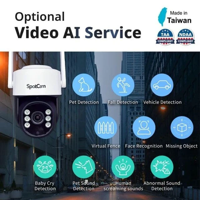 Alt view image 2 of 5 - SpotCam Indoor/Outdoor Spotlight Pan/Tilt Smart Camera Ultra