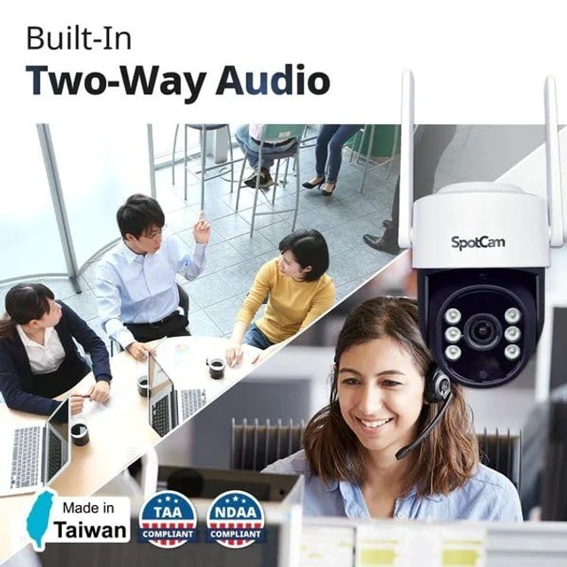 Alt view image 3 of 5 - SpotCam Indoor/Outdoor Spotlight Pan/Tilt Smart Camera Ultra