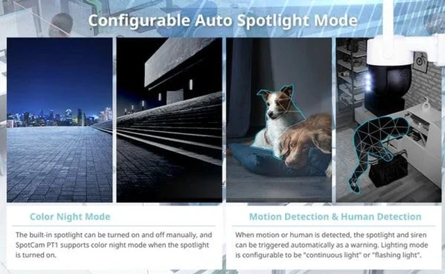 Alt view image 5 of 5 - SpotCam Indoor/Outdoor Spotlight Pan/Tilt Smart Camera Ultra