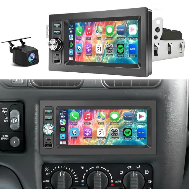 Main image of Plug&Play 1.5 Din Car Radio for Chevy Silverado 1995-2002S10 1998-2002Blazer 1998-2002for GMC Suburban 1995-1999,Yukon 1995-2002 Sonoma 1998-20026.9 Inch IPS Touch Screen with Carplay Android auto