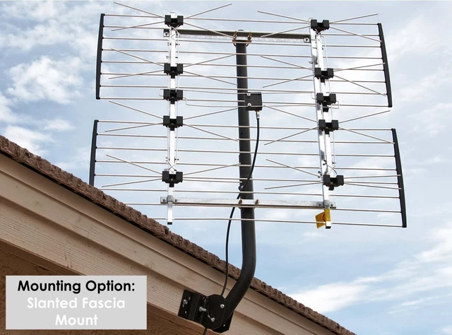 Alt view image 3 of 5 - Channel Master Universal Antenna Mount - Sturdy Steel Adjustable Mount for Secure TV Antenna Installation, 1.5" Pole Diameter, Extends from 24"- 44", Weather-Resistant, 7" Wall Clearance