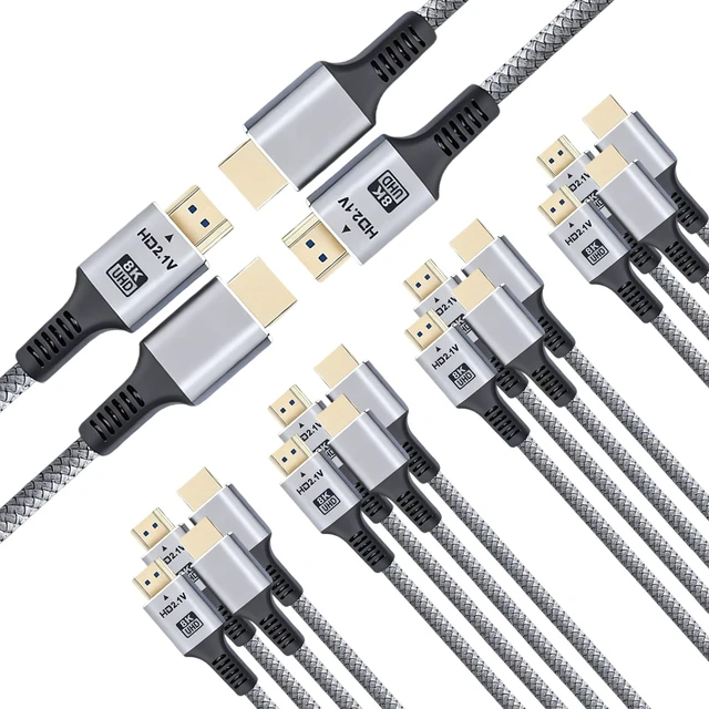 Main image of HDMI 2.1 Cable 6 ft 10Pack, High Speed HDMI TV Monitor Cord 48Gbps HDCP 2.3