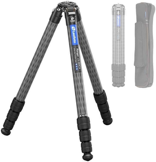 Main image of LEOFOTO 58" Carbon Fiber Tripod, Lightweight Travel Compact Tripod for Mirrorless Camera, DSLR, 4-Sections with Max Tube Dia 36mm, Load Up to 55lbs/25kg (LS-364CX)