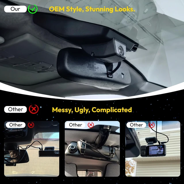 Alt view image 4 of 5 - GATGIT OEM-Fit 4K Dash Cam for Toyota Tundra 2017-2021 & Sequoia 2017-2022