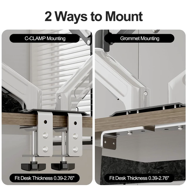 Alt view image 5 of 5 - Arvitek Dual Monitor Arm for 13-32" Screens