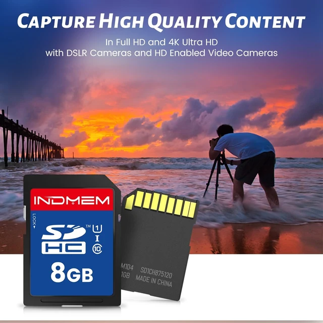 Alt view image 4 of 5 - SD Card 8GB, 8 Packs Class 10 8GB Flash Memory Card MLC Standard Secure Digital Cards Camera Card for Camera, Photo, Music, and Data Storage
