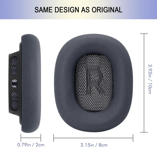 Alt view image 4 of 5 - Ear Cushions Replacement for Apple AirPods Max 1 & 2- Cups Headphones Pads