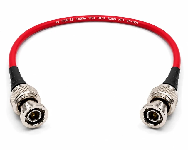 Alt view image 2 of 5 - AV-Cables 6G HD-SDI BNC to BNC Cable, 1855A, 75ft, Red