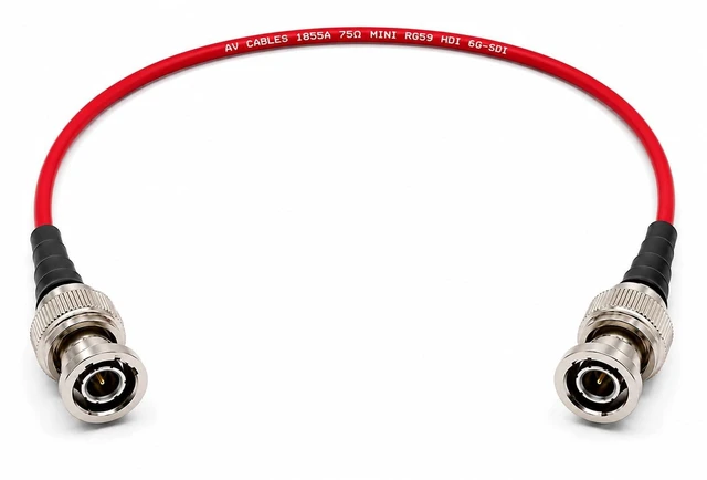 Main image of AV-Cables 6G HD-SDI BNC to BNC Cable, 1855A, 75ft, Red