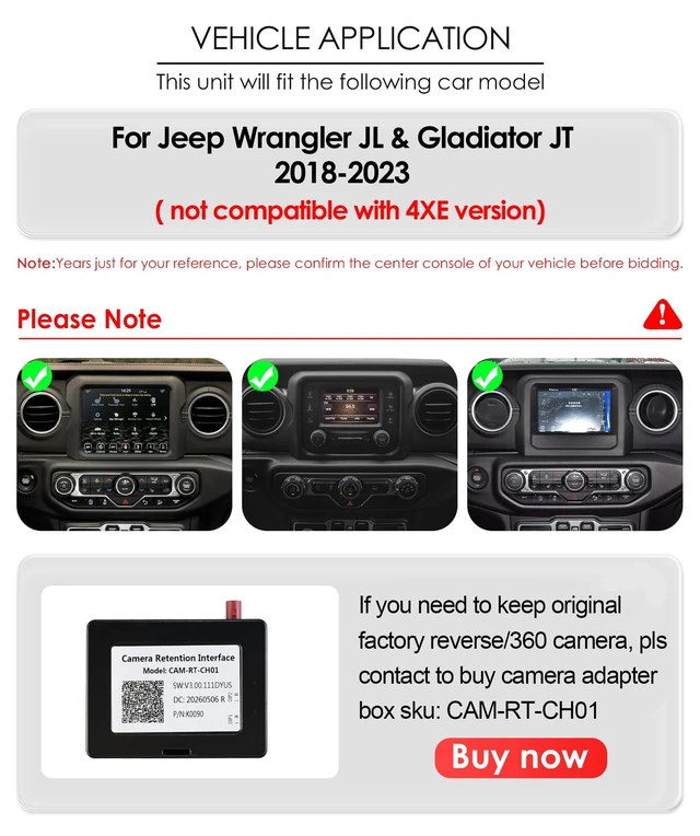 Alt view image 2 of 5 - 10.2 HD 4G+64GB Android15 Car Stereo Radio Upgrade for Jeep Wrangler JL & Gladiator JT 2018-2023 Volume Knob Keybutton Wireless Carplay/Android Auto Steering Wheel Control WiFi USB-C Fast Charg