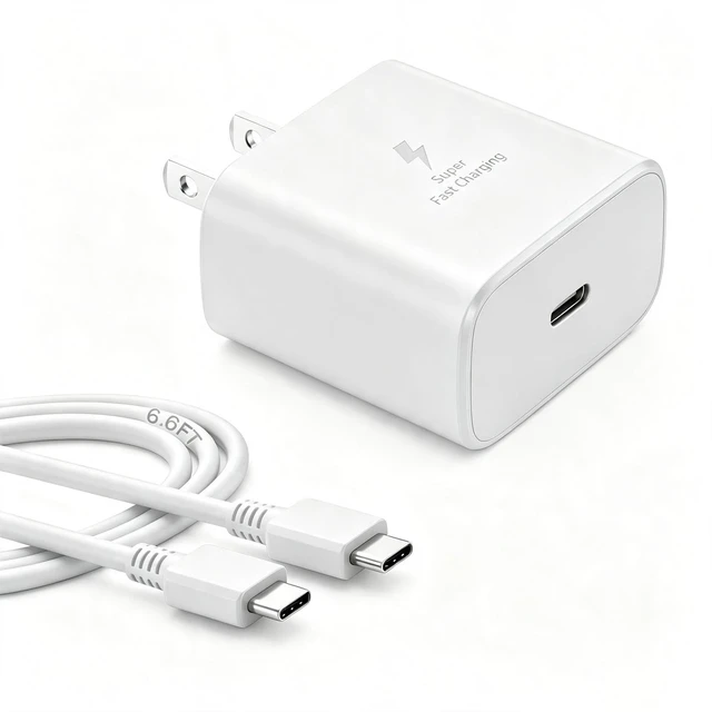 Main image of 45W USB-C White Charger for Sonos Move Gen 2/1 & Sonos Play Speaker, Fast Wall Charger with 6.6FT Cable, Replacement Power Adapter for Portable Bluetooth Speaker (White)