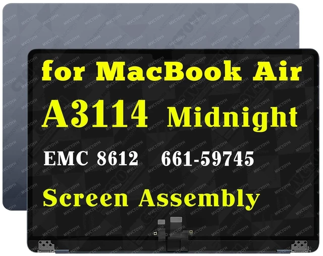 Main image of MVCTOYH Replacement for MacBook Air A3114 LCD Display Assembly Midnight