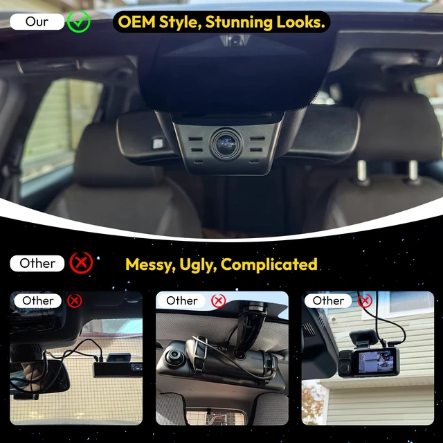 Alt view image 3 of 5 - GATGIT OEM-Fit 4K Dash Cam fit for Gen6 CR-V & CR-V Hybrid 2023-2026(Black)