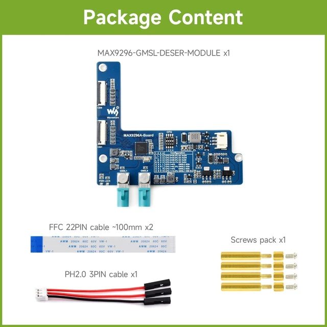 Alt view image 2 of 5 - waveshare 2-Ch GMSL Camera Adapter Board, Equipped with MAX9296A Deserializer, High-Speed and Low-Latency Serial Transmission, Compatible with Raspberry Pi 5 and Jetson Orin Nano/NX