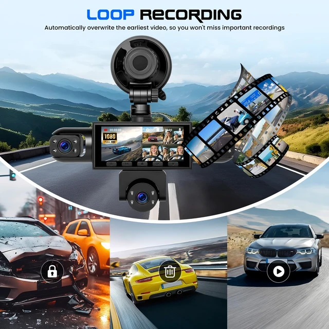Alt view image 4 of 5 - 5 Channel 360 Dash Cam Front Rear, 1080P Car DVR Dashboard Camera