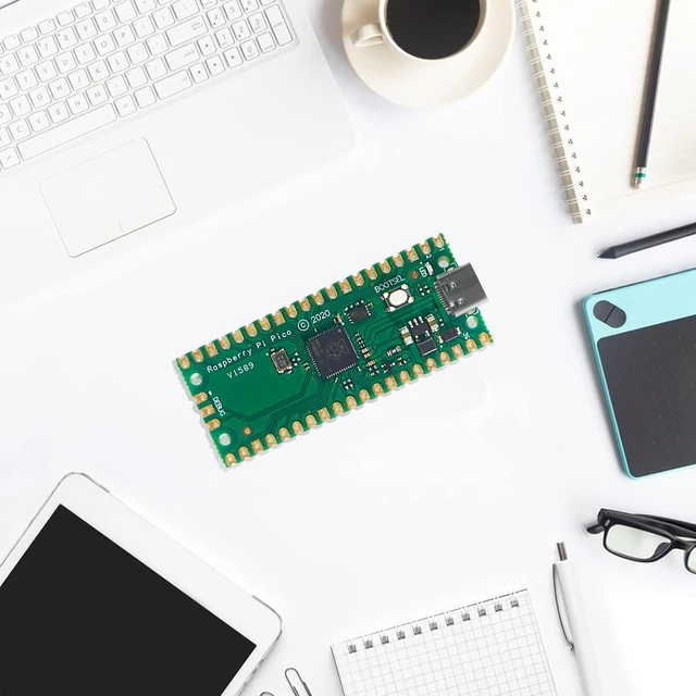 Alt view image 4 of 5 - 10Pcs RP2040 Pico Development Board Type C USB 2MB Flash Dual-Core Cortex M0+ Processor for Raspberry Pi Supports C/C++/Python SPI/I2C/UART Interfaces