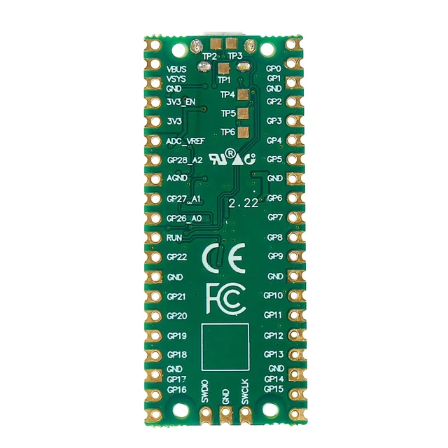 Alt view image 2 of 5 - 10Pcs RP2040 Pico Development Board Type C USB 2MB Flash Dual-Core Cortex M0+ Processor for Raspberry Pi Supports C/C++/Python SPI/I2C/UART Interfaces