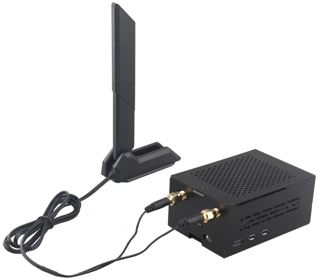 Main image of ZDE ZP590C PCIe to M.2 E Key HAT Magnetic Base Antenna WiFi7 6 6E 5 HAT Adapter Board with Aluminum Alloy Case ZC501 for Raspberry Pi 5 Support Google TPU WiFi 7 BE200 WIFI6E AX210 MT7922 WIFI6 AX200