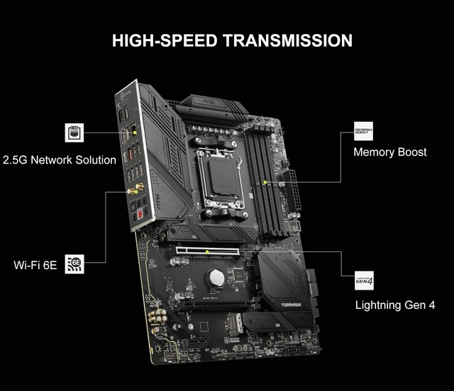 Alt view image 5 of 5 - INLAND Micro Center AMD Ryzen 7 7800X3D 8-Core16-Thread Desktop Processor with MSI MAG B650 Tomahawk WiFi AM5 DDR5 Gaming Motherboard
