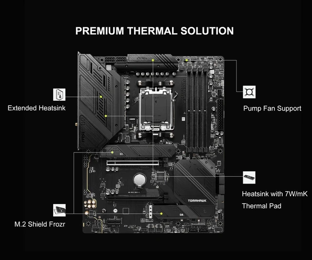 Alt view image 4 of 5 - INLAND Micro Center AMD Ryzen 7 7800X3D 8-Core16-Thread Desktop Processor with MSI MAG B650 Tomahawk WiFi AM5 DDR5 Gaming Motherboard