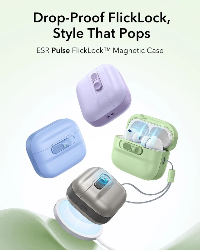Alt view image 3 of 5 - ESR for AirPods Pro 3 Case (2025), Compatible with MagSafe, Light Green