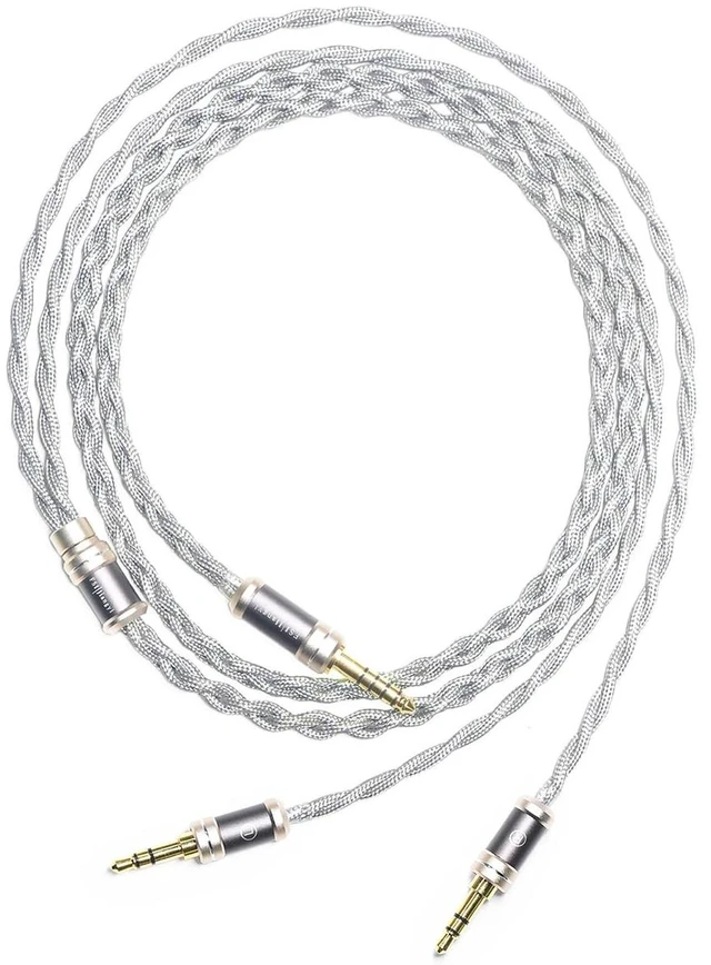Main image of FSIjiangyi 6N Single Crystal Silver Headphone Cable for HIFIMAN Edition XS Arya SUNDARA HE400SE Ananda HE1000 V2 HE6se HE-R9 HE-560 V4 4.4mm Balanced Hi-Fi Headphone Audio Upgrade Cable (3.5mm Plug)