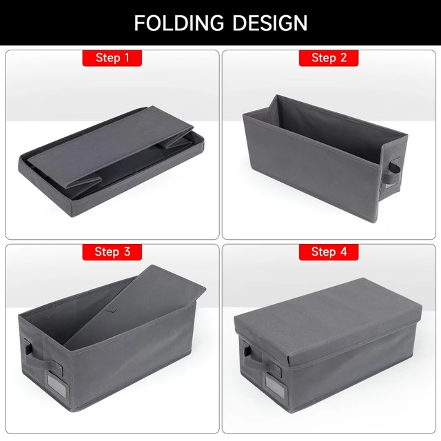 Alt view image 3 of 4 - NUSWOR Upgrades DVD Storage Box - DVD Case Storage Solution 3Pack - Grey