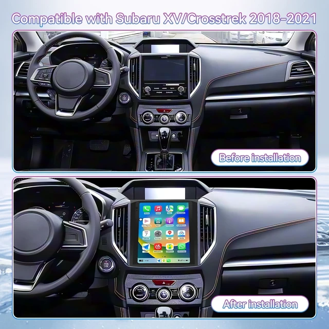 Alt view image 3 of 5 - ULhome 9.7" Touch Screen Car Radio Compatible with Subaru XV/Crosstrek 20182021,4G+64G,Android System Car Stereo with Wireless Carplay&Android Auto,FM/GPS/SWC/Mirror Link/Backup Camera