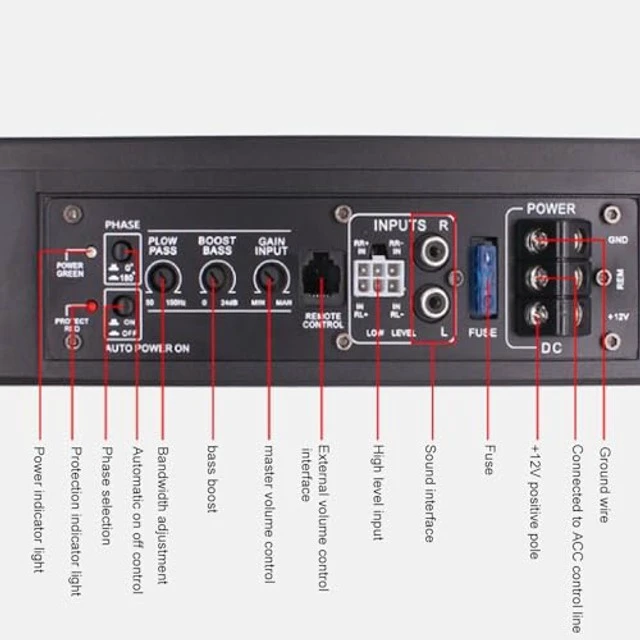 Alt view image 5 of 5 - KIMISS Slim Underseat Powered Car Subwoofer 10in 800W LED Atmosphere Light Excellent Heat Dissipation Performance for Car Truck Blue (Colourful Ambient Light with App Control)