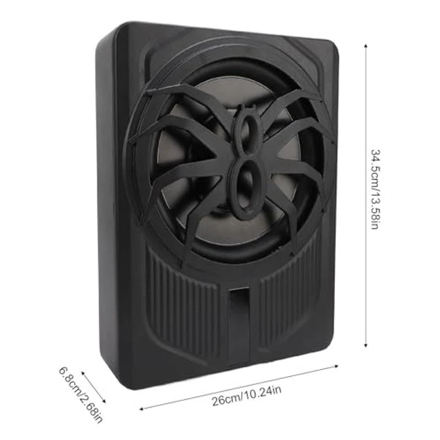 Alt view image 3 of 5 - KIMISS Slim Underseat Powered Car Subwoofer 10in 800W LED Atmosphere Light Excellent Heat Dissipation Performance for Car Truck Blue (Colourful Ambient Light with App Control)