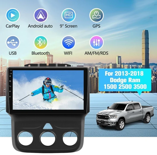 Alt view image 4 of 5 - Car Stereo for Dodge RAM 1500 2500 3500 2013-2018 with Backup Camera
