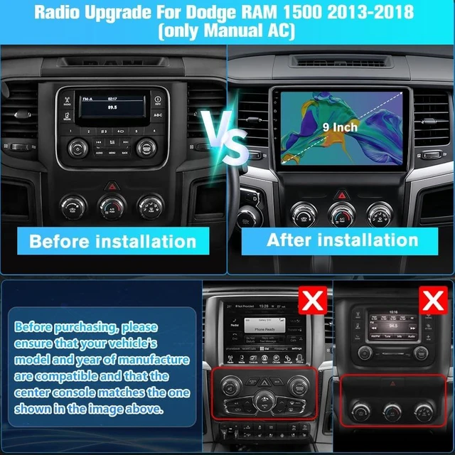 Alt view image 3 of 5 - Car Stereo for Dodge RAM 1500 2500 3500 2013-2018 with Backup Camera