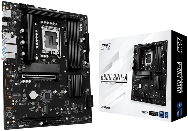 Main image of ASRock B860 Pro A Intel Core Ultra DDR5 8666 MHz 256GB M.2 LGA1851 ATX Motherboard BIOS Flashback SATA3 6.0 Gb/s PCIe 5.0
