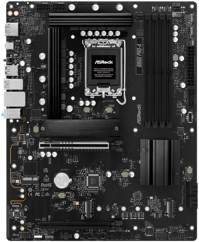 Alt view image 2 of 5 - ASRock B860 Pro A Intel Core Ultra DDR5 8666 MHz 256GB M.2 LGA1851 ATX Motherboard BIOS Flashback SATA3 6.0 Gb/s PCIe 5.0