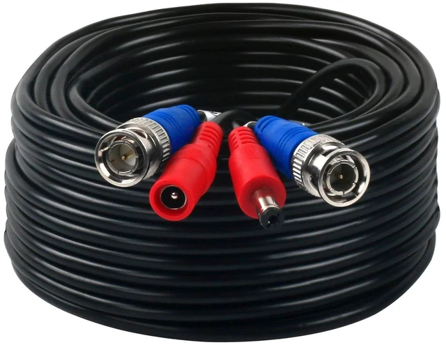 Alt view image 2 of 5 - Tainston 2 Pack 150 Feet BNC Video Power Cable,BNC Extension Wire Video Security Camera Wire with Connectors for CCTV Camera DVR Surveillance System