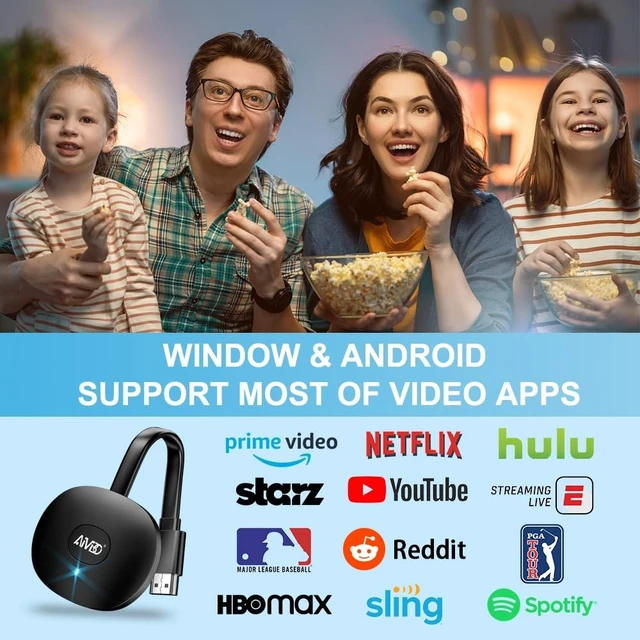 Alt view image 4 of 5 - Wireless HDMI Display Dongle Adapter 4K, Screen Mirror Receiver Casting Video & Audio from Android, i-OS, Pad, Laptop, Tablet to TV/Projector/Monitor, Support Miracast, Airplay, DLNA