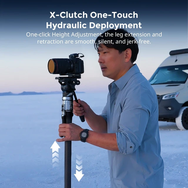 Alt view image 3 of 5 - SmallRig x Potato Jet TRIBEX PRO XClutch Carbon Fiber Monopod Leg