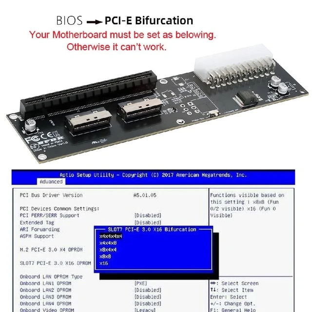 Alt view image 5 of 5 - NFHK PCIE5.0 PCI-Express 16X VROC Adapter to Dual MCIO 8X Mini Cool Edge IO SFF-TA-1016 for Graphics Card Mainboard