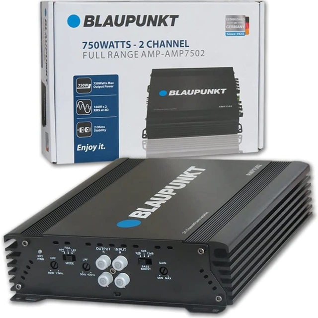 Alt view image 3 of 3 - BLAUPUNKT 750W 2-Channel, Full-Range Amplifier (AMP7502)