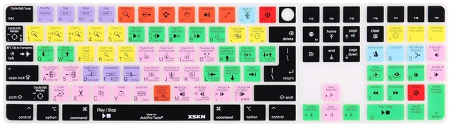 Main image of XSKN Avid Pro Tools Shortcut Keyboard Cover for Mac Studio Magic Keyboard with Touch ID and Numeric Keypad A2520