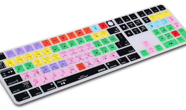 Alt view image 3 of 5 - XSKN Avid Pro Tools Shortcut Keyboard Cover for Mac Studio Magic Keyboard with Touch ID and Numeric Keypad A2520