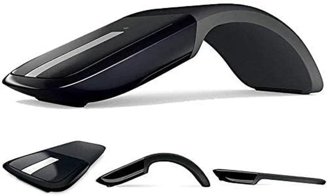 Main image of RURALMEOW Wireless Mouse Foldable Folding Mice for Microsoft Laptop PC Mac Black